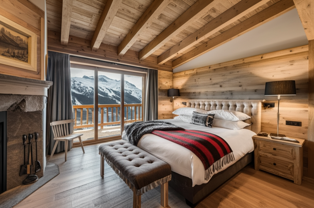 Luxuriöses Hauptschlafzimmer mit Panoramablick
